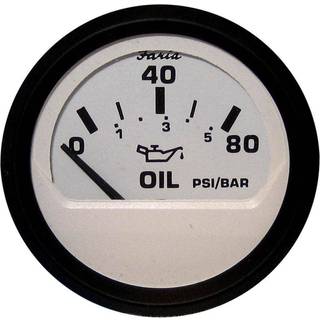 Faria Beede Instruments Beede 12902 Euro Oil Pressure Gauge (80 psi) - 2 """" """" Hvid