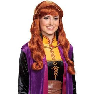 Forkl?d Disney Anna Frozen 2 Adult Womens 'Wig Orange One St?rrelse Voksen