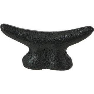 Sæt med 6 Matte Black Cast Iron Boat Cleat skuffe Træk: 2,5 tommer lang dekorative nautiske skabsknapper til en stilfuld kyst accent til din boli