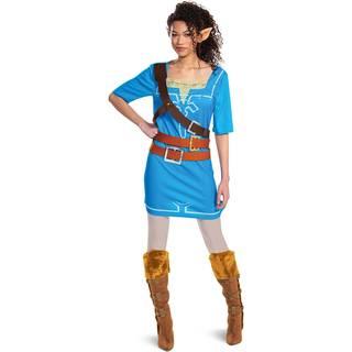 Disguise Link Men Official Zelda Costume Tunika og ?rer t?j fra Breath of the Wild Multicolored Large (42-46)
