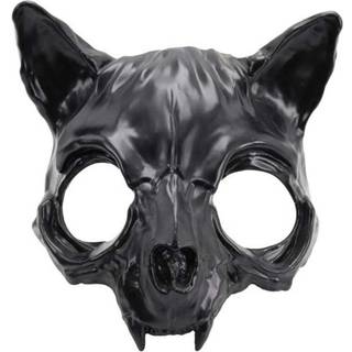 Fledermaus Schädel Halbmaske Schwarz