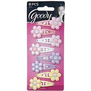 Goody Kids Mini Epoxy Contour Snap Clips - 8 Count Daisy Charm - Bare Snap p? plads - Velegnet til alle h?rtyper - Smertefrit h?rtilbeh?r til kvi