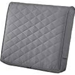 Klassisk tilbehør Montlake Fadesafe Vandafvisende 21 x 20 x 4 tommer bred tilbage gårdhave quiltet lounge pude grå