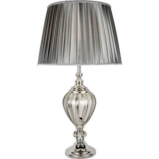 Greyson bordlampe med tekstilskærm, grå