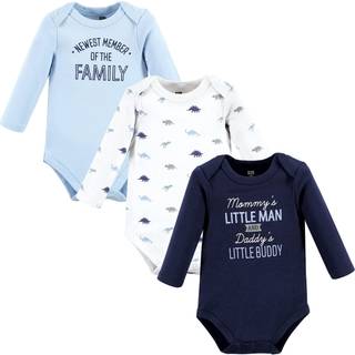 Hudson baby unisex baby bomuld lang?rmet bodysuits nyeste familiemedlem 9-12 m?neder