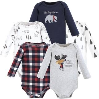 Hudson baby unisex baby bomuld lang?rmet bodysuits Moosing omkring 0-3 m?neder