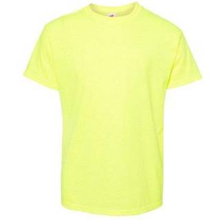 Hanes EcoSmart Youth Short Sleeve T -shirt - Sikkerhedsgrøn S