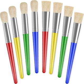 PAINT B?rster til b?rn 10 pcs Store vaskbare lubne sm?b?rn Pensler Let at reng?re og greb rundt og fladt b?rnehave penselb?rster uden kaste b?rst