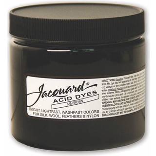 Jacquard Acid Dye - Brown - 8 oz netto wt - syrefarvestof til uld - silke - fjer - og nyloner - str?lende colorfast og meget koncentreret