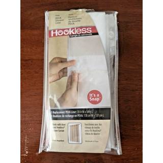 Hookless det er en snap! Peva Snap-in Broes Gardin Liner Vandafvisende let installation Frost Hvid farve