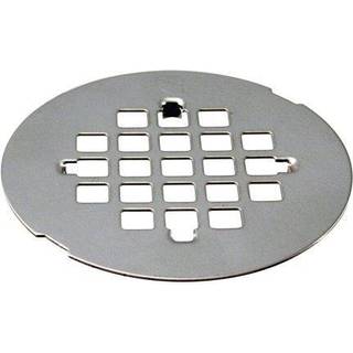 WestBrass 4-1/4 """" OD Casper Brass Snap-in brusebad silgitterpoleret krom D319-26