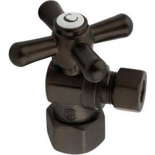 Kingston Brass CC43105X kvart drejningsventiler (1/2-tommer FIP X 3/8-tommer O.D. komprimering) Olie gnides bronze