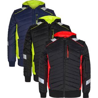 ENGEL Cargo quiltet jakke Blue Ink/Gul 1870-224 XL