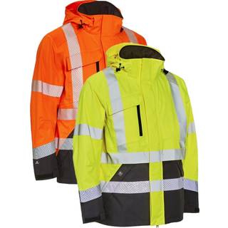 Hi-vis arbejdsjakke stretch 186000R orange/sort Str. XL