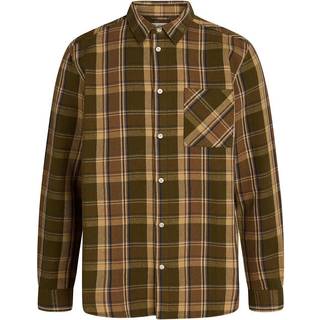 Light Flannel Checkered Relaxed Fit Shirt M Green Check (M)