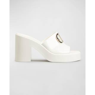 Valentino Garavani VLogo rubber platform mules - white - EU 41