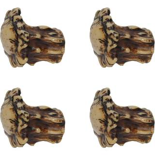 Paseo Road af hiend accenter Antler Brown 4 stykker Rustik drejeknap S?t Western Cabinet Knaps Lodge Cabin Style Kitchen Decorative skuffe Tr?kke