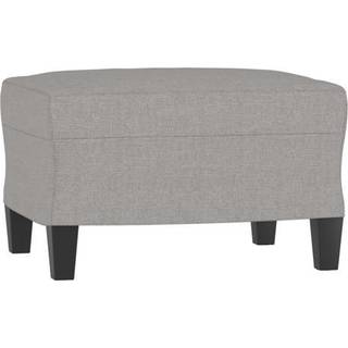 Fodskammel Stof Grå - Lysegrå / 60 x 50 x 41 cm