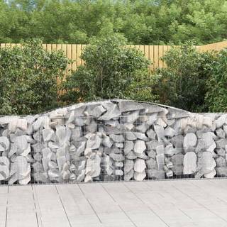 buede gabionkurve 3 stk. 400x50x80/100 cm galvaniseret jern