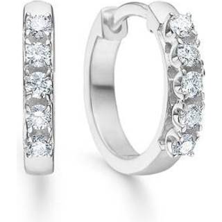 CROWN Alliance øreringe i 14 kt hvidguld m. i alt 10 x 0,02 ct.