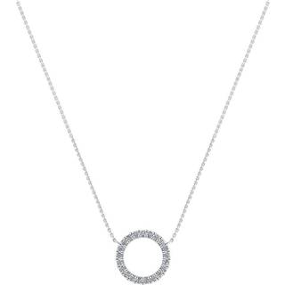 Henrik Ørsnes Design Cirkel 14 Karat Hvidguld Vedhæng med Brillanter 0,24 Carat W/SI