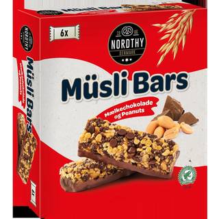 Nordthy Müsli Bar Jordnødder & Mælkechokolade - 150 g