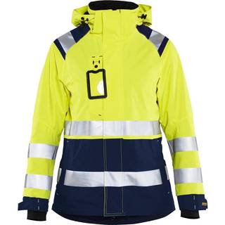 Blåkläder 4904 Dame High Vis Skaljakke / Dame High Vis Skaljakke - 3XL - High Vis Gul/Marineblå