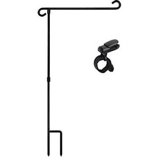 Garden Flag Stand Flag Banner Stands Decor Pole Stand Yard Flag Pole Small Banner Flagstang Smidende Iron Flag Stand for flag med anti-vind-klipf