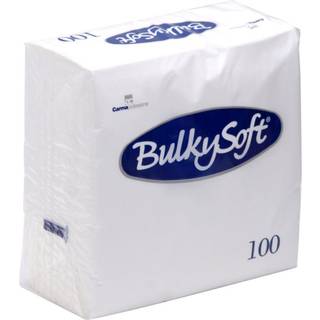 Bulkysoft Serviet 2-lags 24x24 Cm. Hvid 2000 Stk.