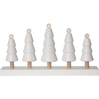 Star Trading - Advent Candlestick Forest - White - 24cm