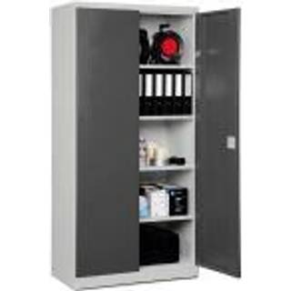 Stålskab ASHV med 4 hylder 1980x980x670mm antracit døre