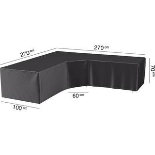 Platinum AeroCover overtræk til hjørnesofa med trapezvinkel, antracitgrå, 100 x 70 x 270 x 270 cm