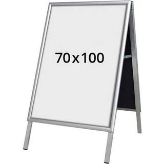 Alu-Line Budget A-skilt, til indendørs brug - 70x100 cm - sølv