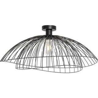 Design loftslampe sort med dobbelt skærm 66 cm - Pua