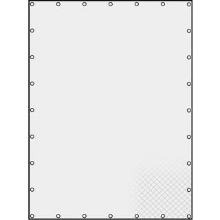 Bådpresenning Qvarken Flex, rutarmeret, 250 g / m², transparent, 6 x 10 meter