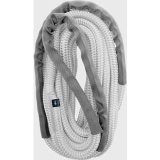 Fortøjningsreb med forstærket øje PolyRopes Storm X, ekstra elastisk, flettet polyester, Ø12 mm, 6 meter, hvid