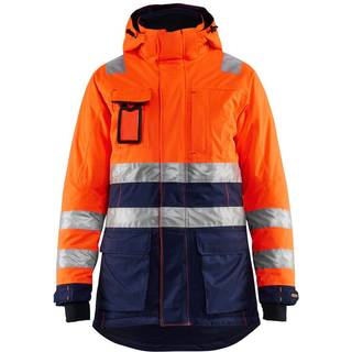 Blåkläder 4472 Dame High Vis Vinterparkajakke / Dame High Vis Vinterparkajakke - 3XL - High Vis Orange/Marineblå