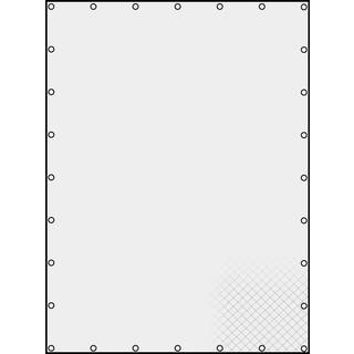 Bådpresenning Qvarken Flex, netarmeret, 250 g / m², transparent, 5 x 7 meter