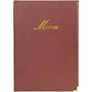 Securit CLASSIC menuomslag A4 vinrød med "Menu" i guld-print