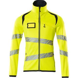 MASCOT ACCELERATE SAFE fleecetrøje med lynlås, hi-vis gul/mørk marine - S