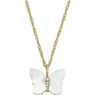 Fossil JF04424710 Mother Of Pearl Butterfly Necklace - J49318