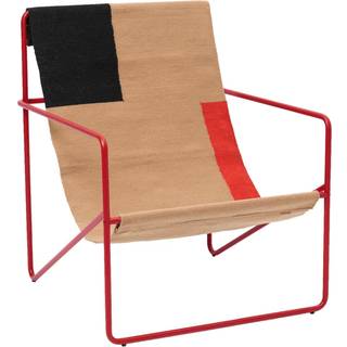 Ferm Living Desert Loungestol / Block - Loungestole Genanvendt Pet Poppy Red - 1104267185