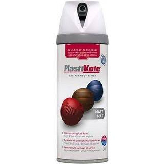 Twist & spray mat hvid ral 9010 plasti-kote 400ml