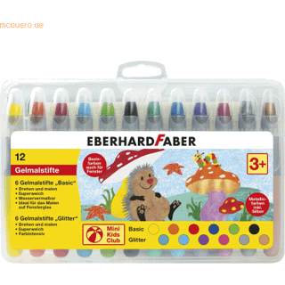 Gelmalstifte Basic & Glitter 12er Set - Mehrfarbig