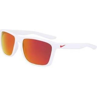 Nike Unisex NIKE FORTUNE M FD1805 100 Solbriller Acetat Hvid Rød Firkantet Normal Fotokromatisk