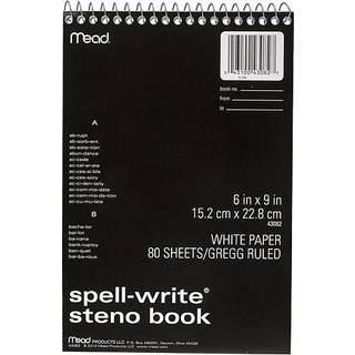Mead Stave-skrivning Wirebound Steno Book Book Steno Stave Wrte AST