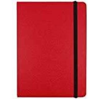 JAM PAPIR Hardcover notesbog med elastik - Medium Journal - 5 x 7 - Rd - 100 forede ark - Slges enkeltvis