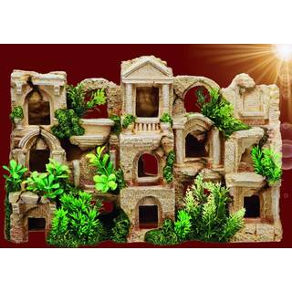 Akvariedekoration - Fish Habitat med plants