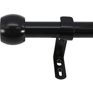 Decopolitan 1 """" Knap gardinstang indstillet 18 til 36 tommer sort