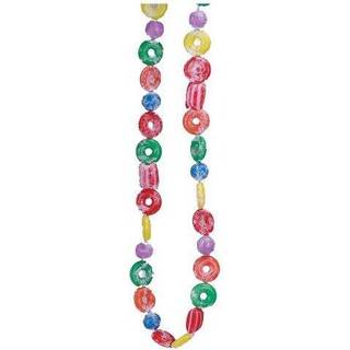 Kurt Adler H1737 6-fods plast glitteret livsbesparende bold og slikgarland til jul